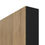 Detailansicht der stumpfen Kante von CLASSEN Schiebetür 6.9 Hickory Eiche CPL