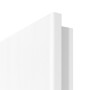 Kantendetail runde Ausführung von Wohnungseingangstür-Set Esche Weiß CPL mit Zarge und Beschlag