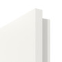 Detailansicht der eckigen Kante von Linea Black 12 Weißlack RAL 9016 Innentür - Deine Tür