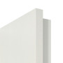 Detailansicht der eckigen Kante von GARANT Zimmertür Weiß Struktur Premium CPL mit Lichtausschnitt LA-3 Sprosse SP4