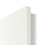 Detailansicht der runden Kante von Innentür-Set Weiß RAL 9003 CPL LA 02 mit Zarge und Drücker - Classen