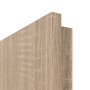Detailansicht der Premiumkante von GARANT Zimmertür Authentic Eiche CPL mit Lichtausschnitt LA-6 Sprosse SP10