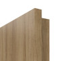 Detailansicht der eckigen Kante von HÖRMANN Wohnungseingangstür Natureiche Duradecor ProLine 