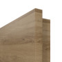 Detailansicht der eckigen Kante von HÖRMANN Innentür Natureiche quer Duradecor ProLine mit Lichtausschnitt LA 10