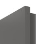 Detailansicht der eckigen Kante von HÖRMANN Innentür Groove 23 Staubgrau RAL 7037 Lack DesignLine mit Lichtausschnitt LA 27