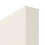 Detailansicht der stumpfen Kante von LEBO Schiebetür Formelle 40 Weißlack mit Lichtausschnitt 2 LA
