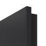 Detailansicht der kleinen Rundkante von GARANT Zimmertür Matt RAL 9005 G-TEC mit Lichtausschnitt LA-12