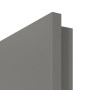 Detailansicht der kleinen Rundkante von GARANT Zimmertür Aura 830 Matt Staubgrau 7037 G-TEC mit Lichtausschnitt LA-4 mittig