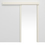 Frontansicht des Schiebetürsystem von Innentür-Set Schiebetür Weißlack 9010 inkl. Schiebetürsystem Classic vdW mit Zarge