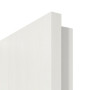 Detailansicht der eckigen Kante von GARANT Zimmertür Authentic Bianco CePaL mit Lichtausschnitt LA-5 bandseitig