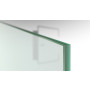 Detailansicht vollflächig mattiertes Grünglas von Vollflächig matt Glasschiebetür-Set inkl. Schiebetürsystem S65 - Erkelenz