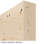 Detailansicht der lackierten Kante von Loft Rustic K Fichte Massivholz Schiebetür - Radex