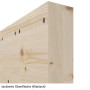 Detailansicht der lackierten Kante von Loft Rustic K Kiefer Massivholz Schiebetür - Radex