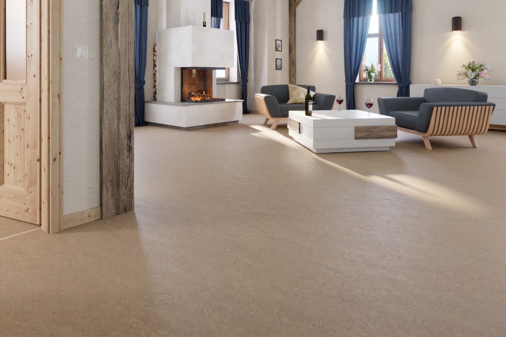 Goldbraun Linoleum Boden Premium Inkl Trittschalldammung Puro Lid