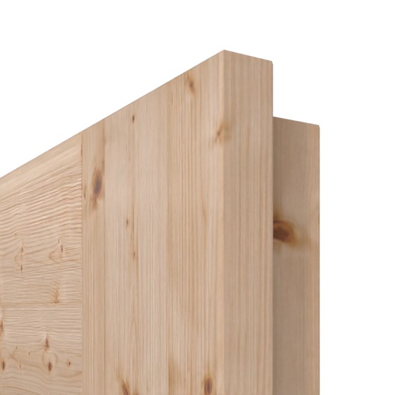 Oberflächendetail Fichte astig gebürstet lackiert