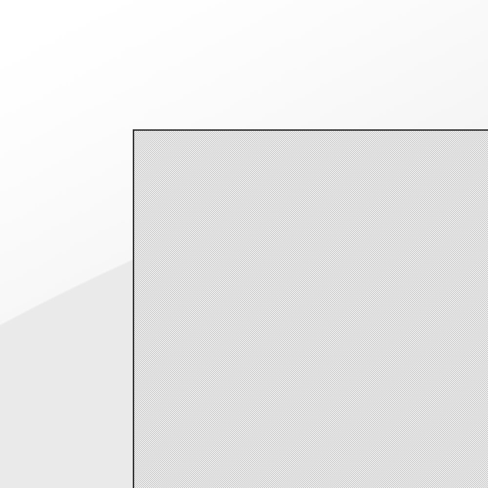 Eckige Kante Zeichnung frontal