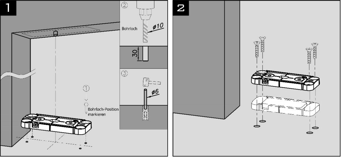 PT 100 H Montagepunkte